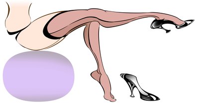 Legs in stockings by Neale Osborne
